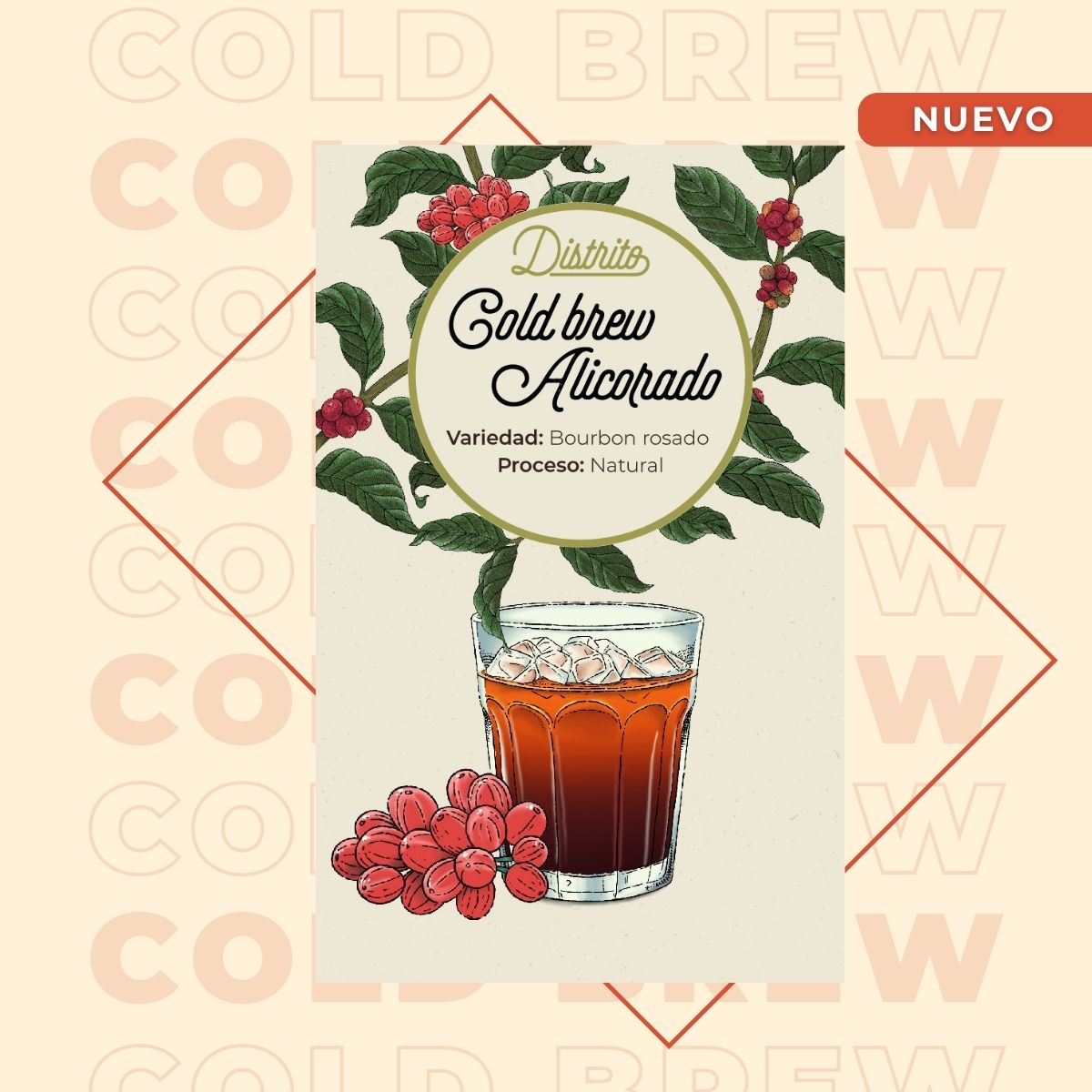 cafe frio Cold brew alicorado sabor - Café Colombiano - Café de Especialidad