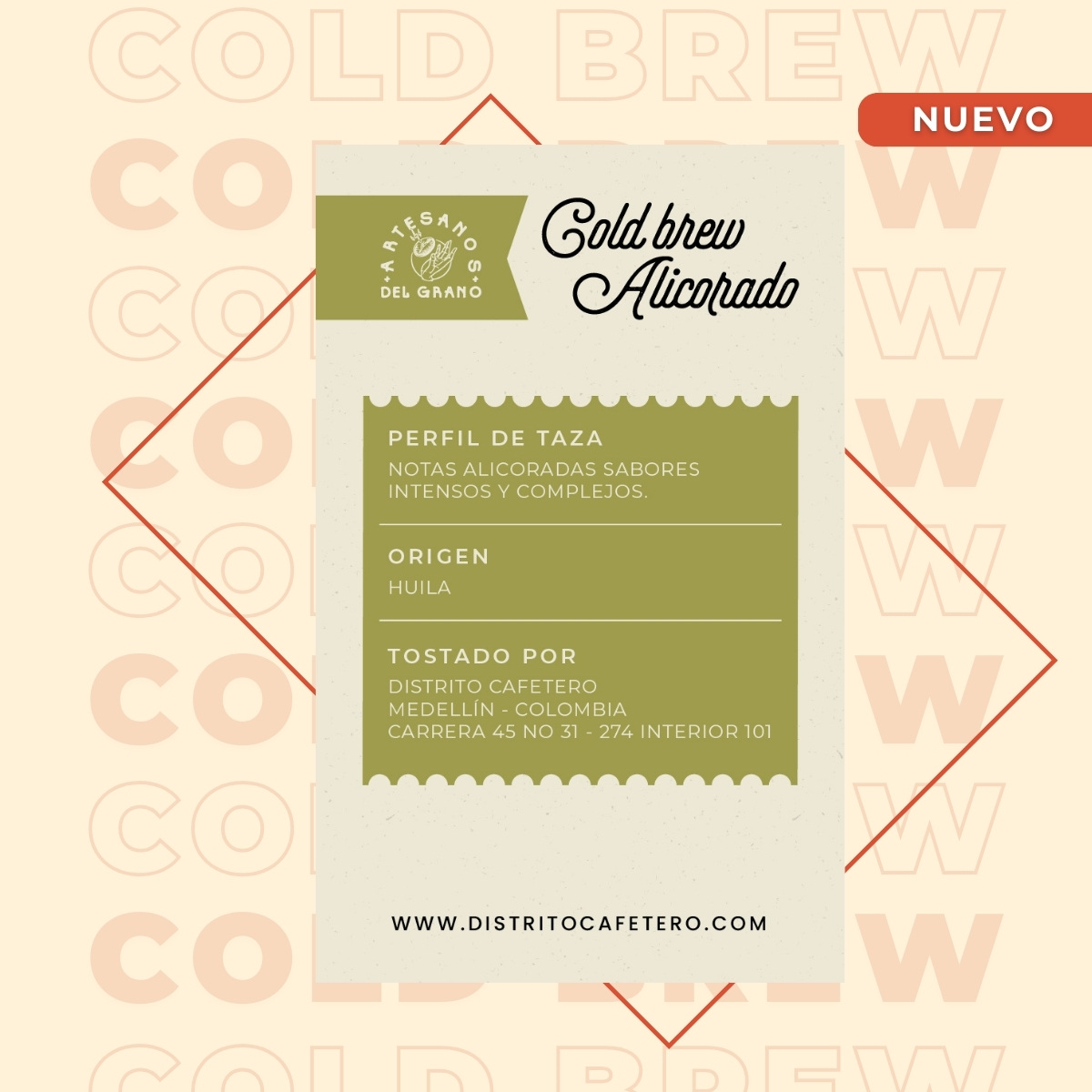 cafe frio Cold brew alicorado sabor1 - Café Especial- Cold Brew Alicorado