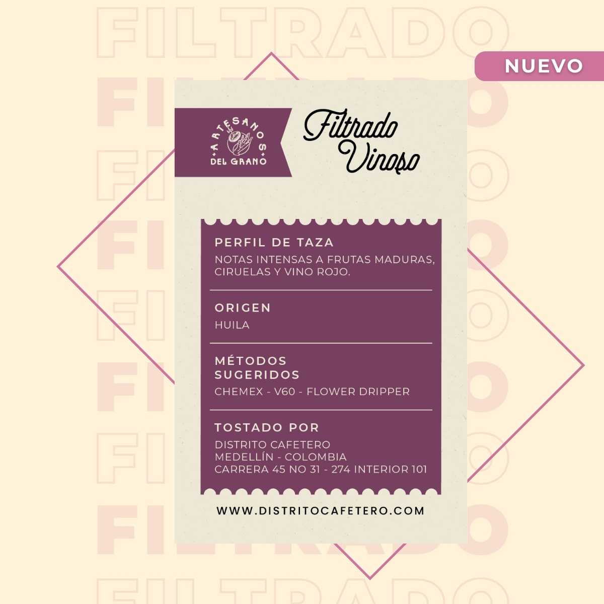 filtrado vinoso 2 - Café Especial - Filtrado Vinoso