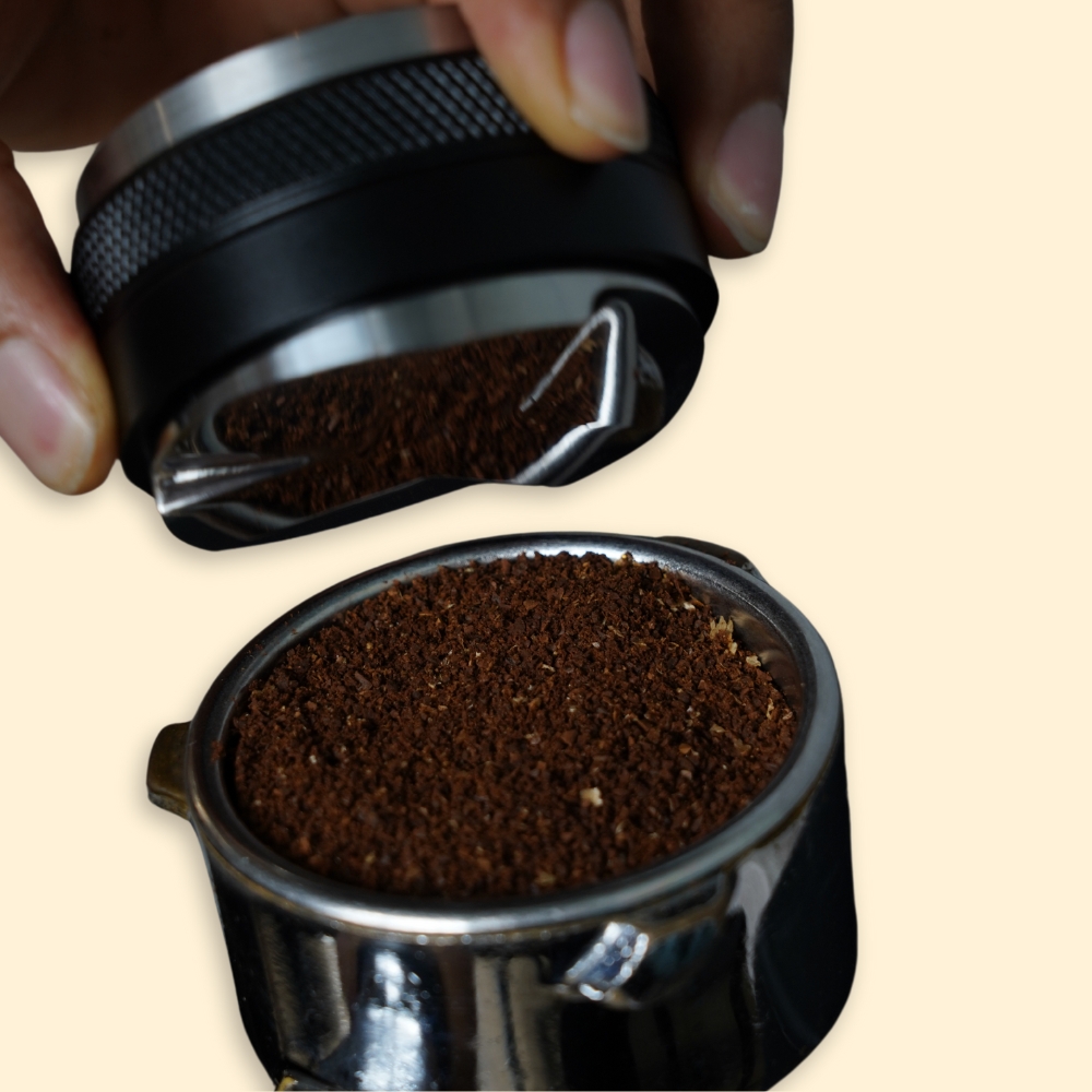 Tamper calibrado para cafe prensado - Tamper distribuidor para café 58mm