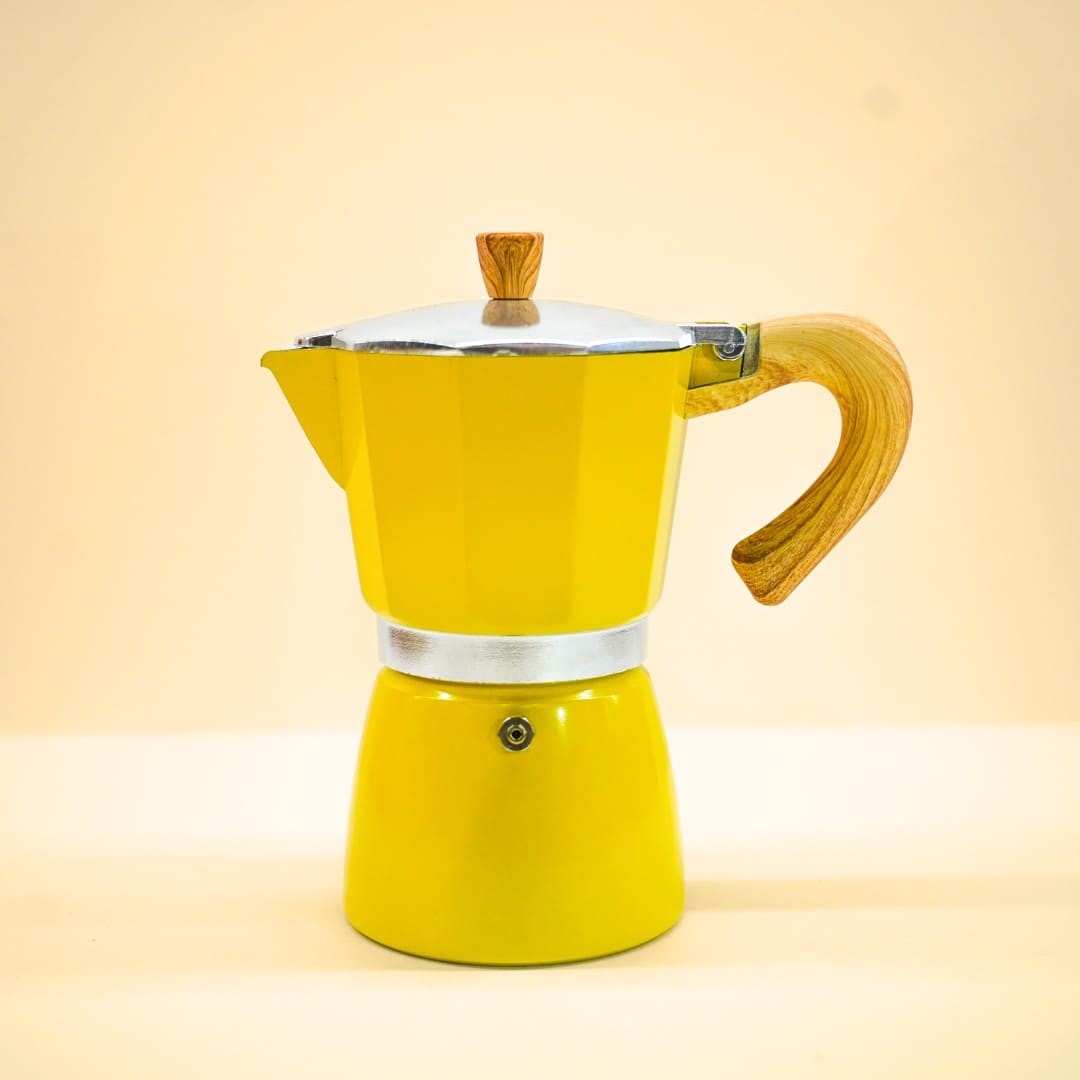 cafetera moka italiana amarilla - Distrito Cafetero cafetera moka italiana amarilla