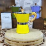 kit regalo moka italiana amarilla 3 tazas